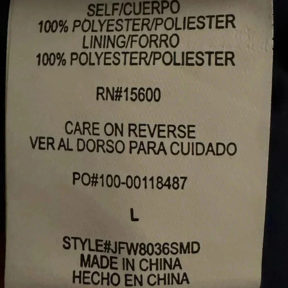 NWT MASON & BELLE Boutique Top Navy Lace Blouse Long Sleeve Cinched Waist Sz L - Picture 10 of 15